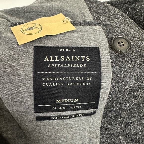 ALL SAINTS CANYON DUFFLE COAT MENS SIZE MEDIUM - Picture 11 of 13